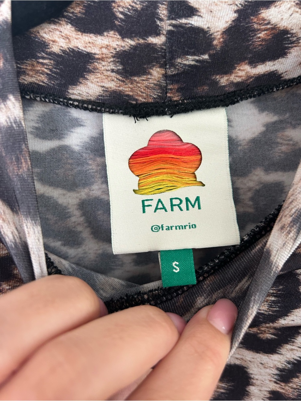 Farm Rio Cheetah Print Top - Picture 3 of 3